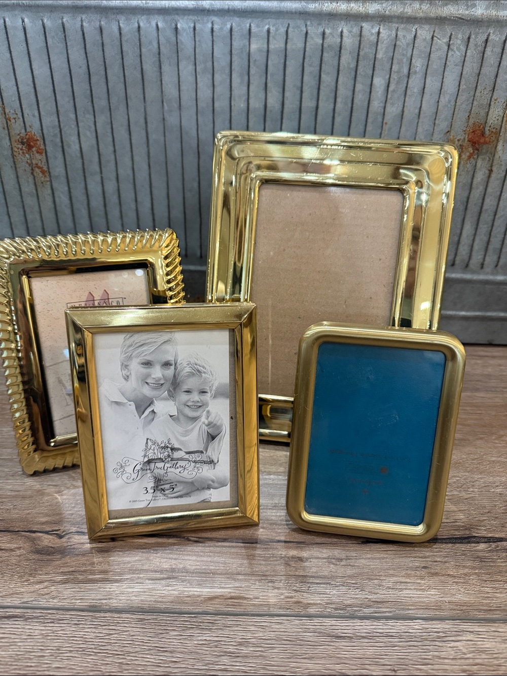 brass Gold Metal Picture Frame Collection - Set of Decorative Home Accents